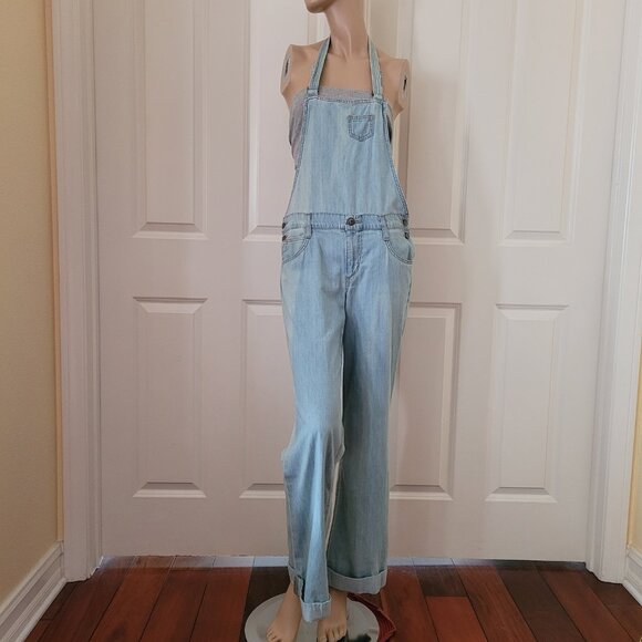 Joe's Jeans Rare Vintage Wash Wide Leg Denim Overall SZ 27 - Picture 2 of 10